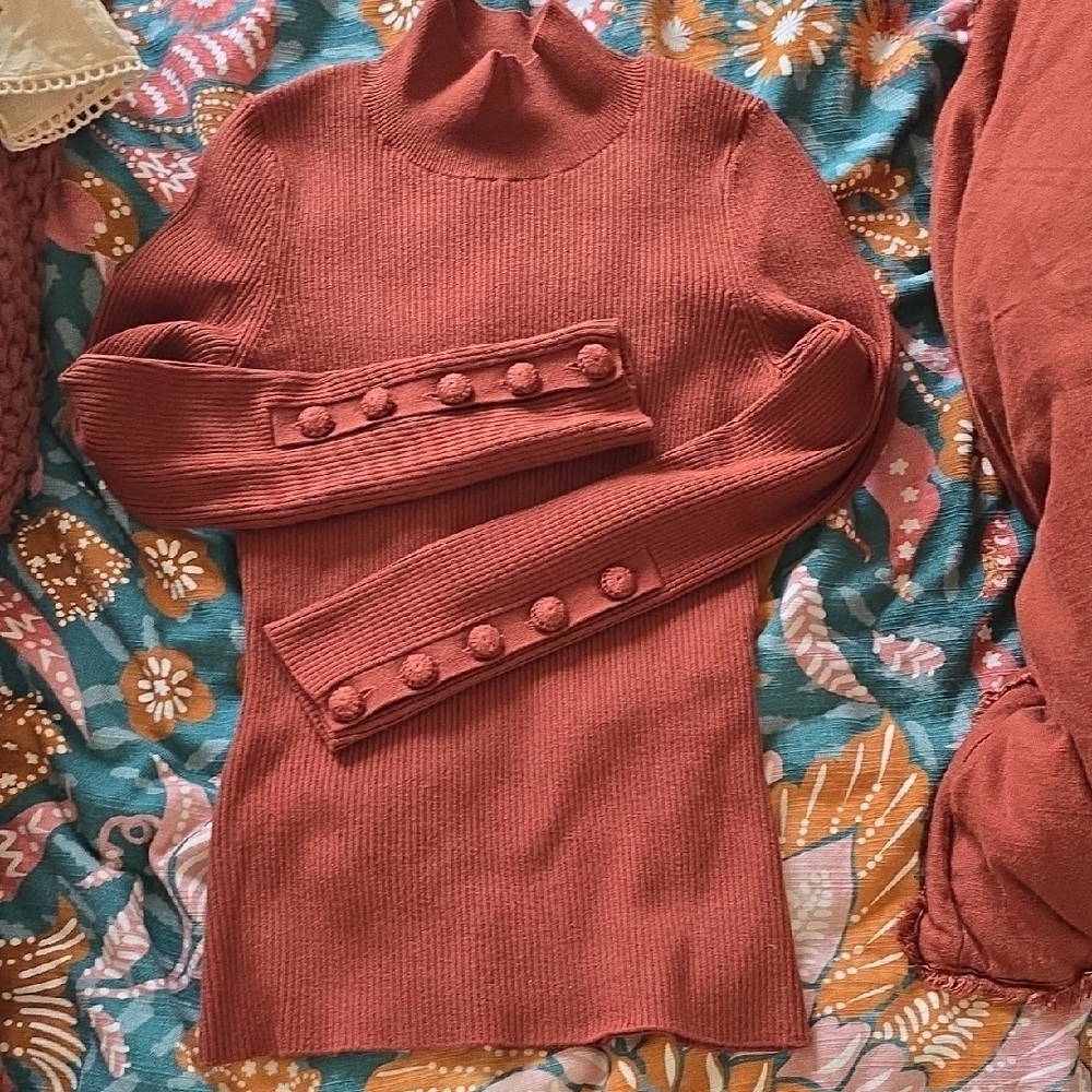 Sezane Haley Top Rust XS